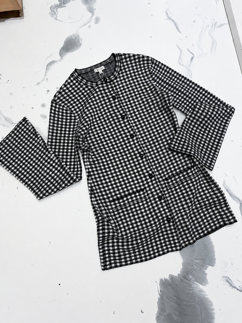 Gingham Knit Jacket