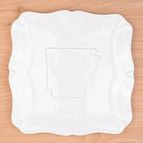 Embossed Arkansas Platter Plate
