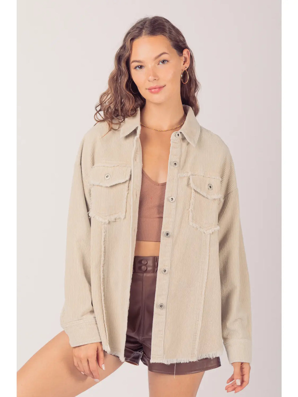 Washed Corduroy Shacket