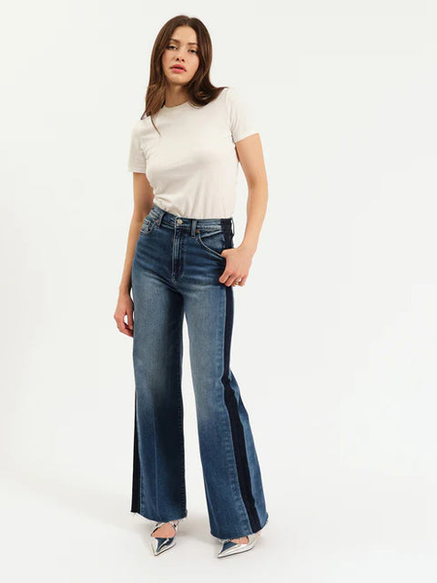 Far Out High-Rise Wide Leg Tuxedo Jean