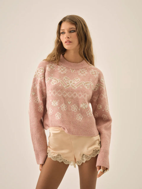 Arabella Intarsia Pullover Sweater