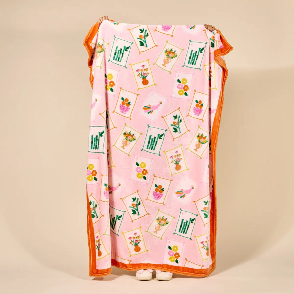Snuggle Up Plush Blanket–It's Mahj Time