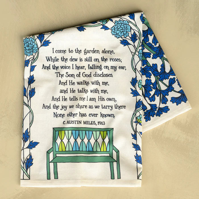 In The Garden Hymn Tea Towel Full Color