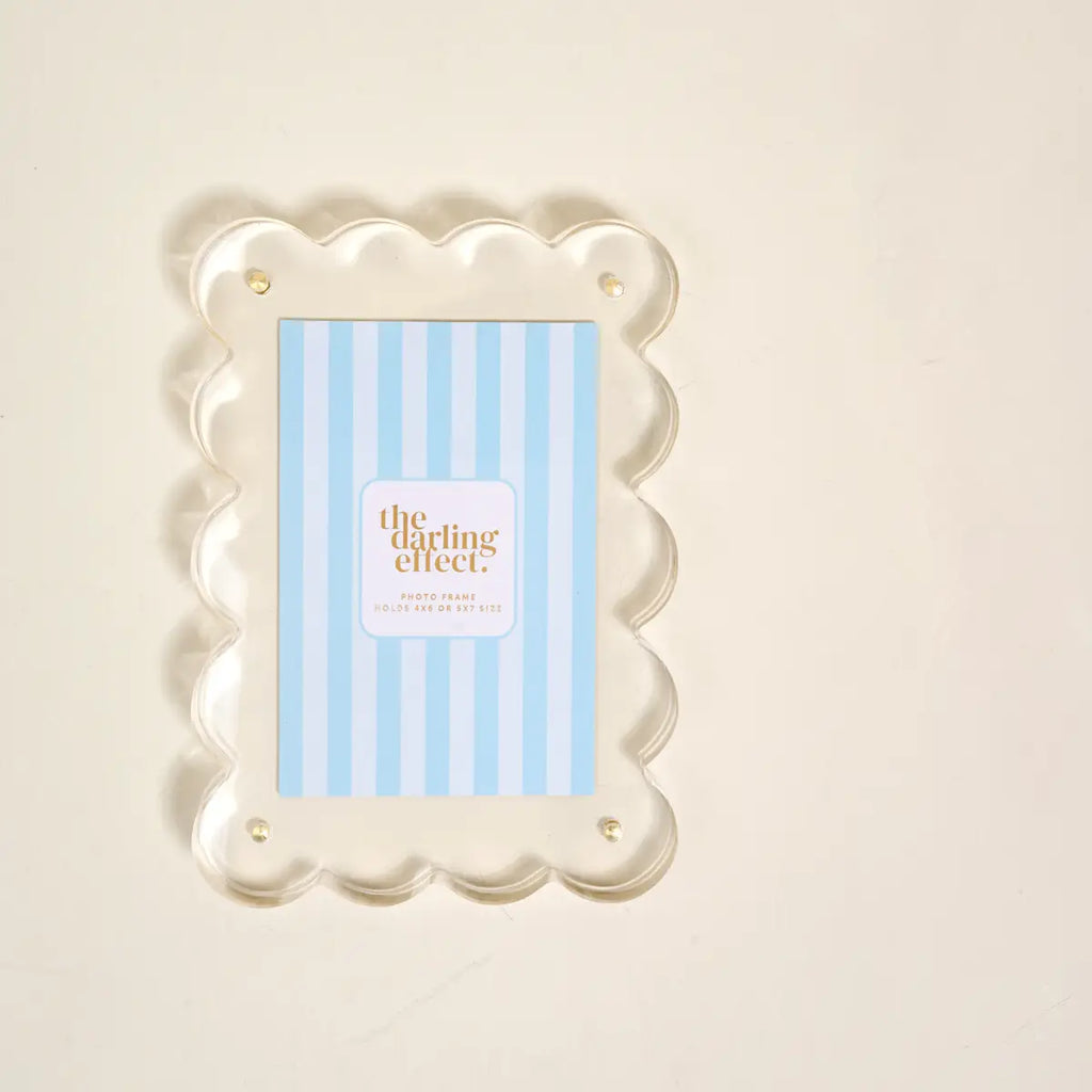 Rectangle Scalloped Acrylic Picture Frame