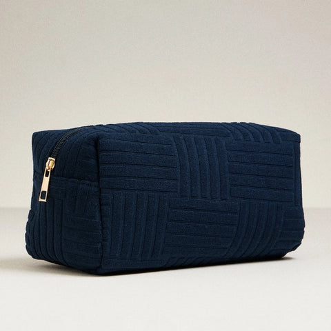 Luxe Terry Fabric Travel Pouch-Large