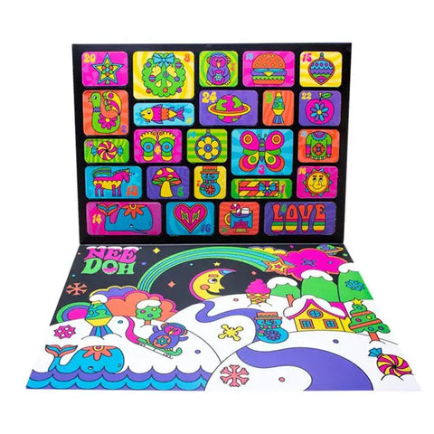 Nee Doh Squishmas Groovy Glob 2025 Fidget Toy Advent Calendar