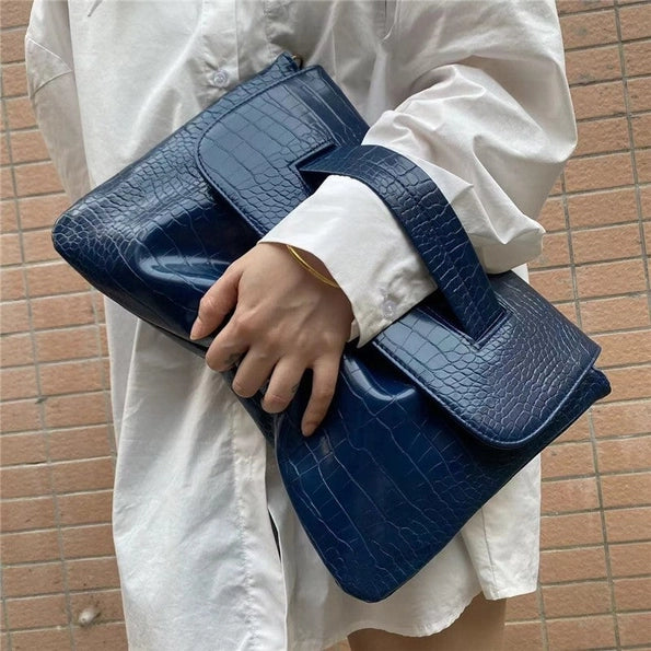 Faux Alligator Clutch