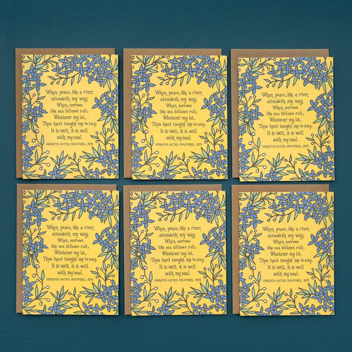 6 Hymn Greeting Cards- It Is Well