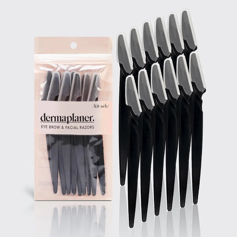Recycled Plastic Dermaplaners 12pc Set Black