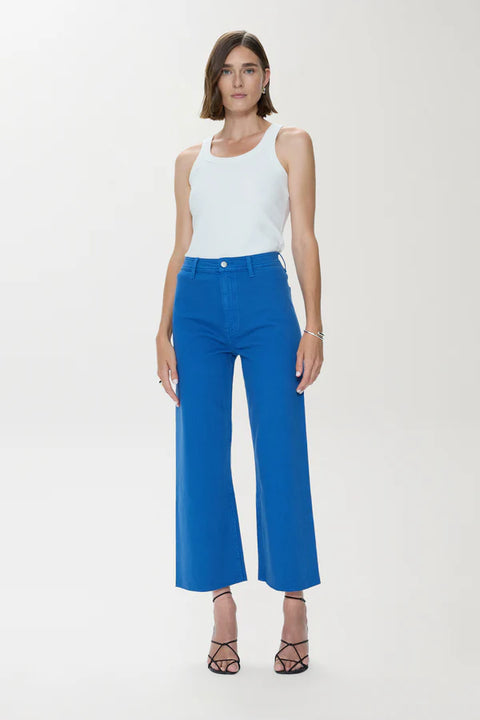 Penny Crop High-Rise Wide Leg Jean Ciel