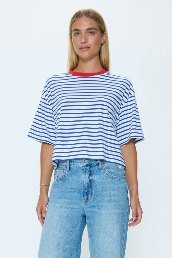 Mae Cropped Tee Maritime Red
