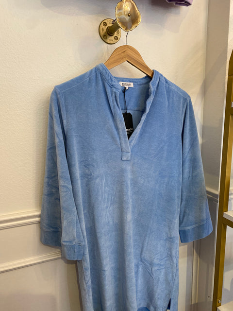 LAGUNA VELOUR SHIRT DRESS