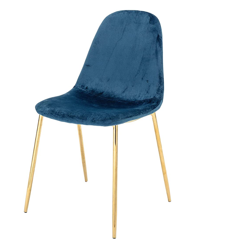 Teal and Gold Desk Chair