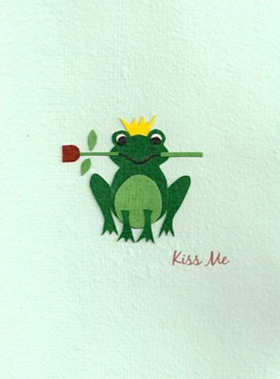 Good Paper Kiss Me Frog Card