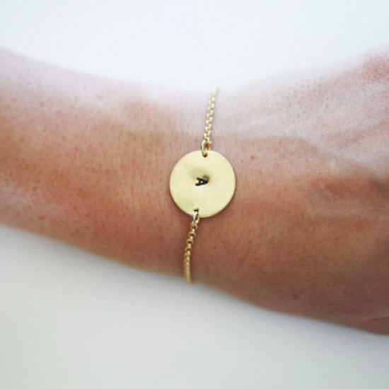 The Shine Project Golden Disk Bracelet