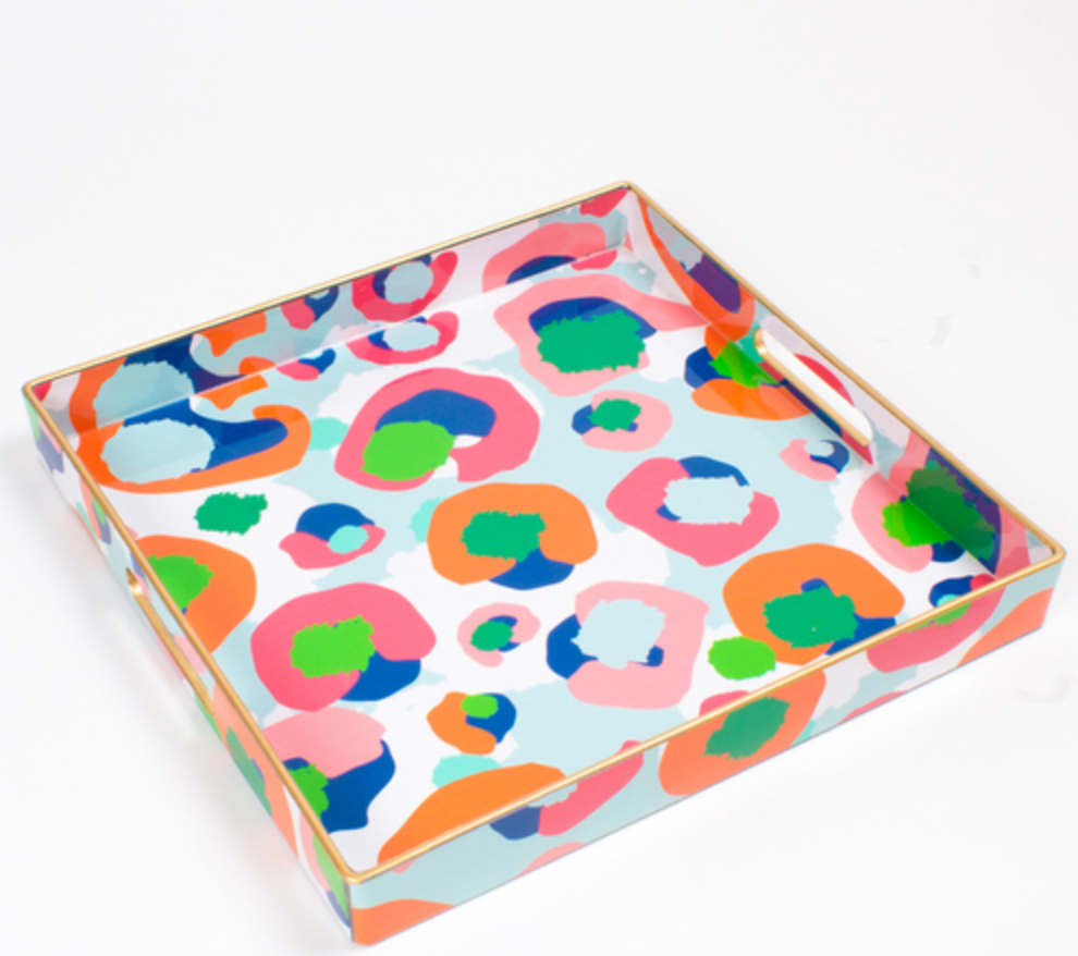 Leopard Square Tray
