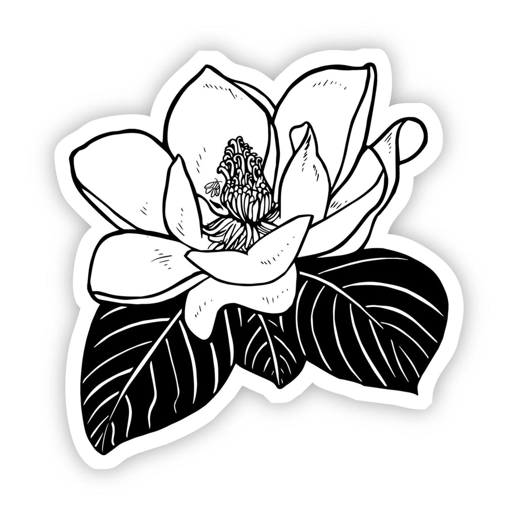 White Blooming Flower Sticker