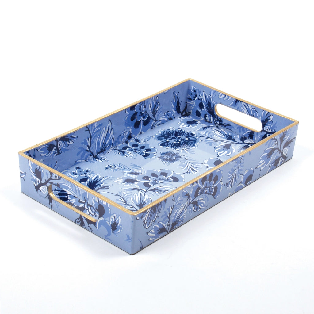 Blue Floral Vanity  Tray