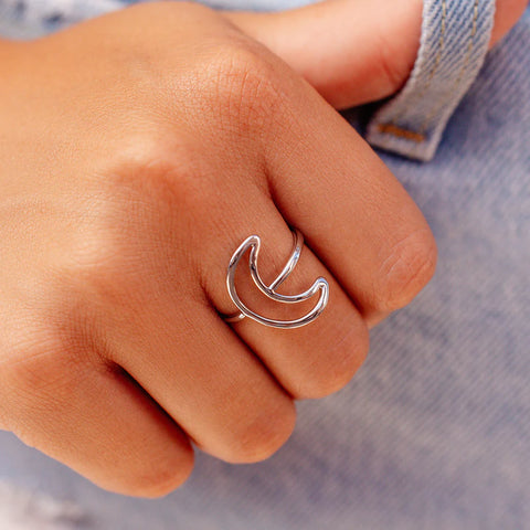 Oversized Crescent Ring