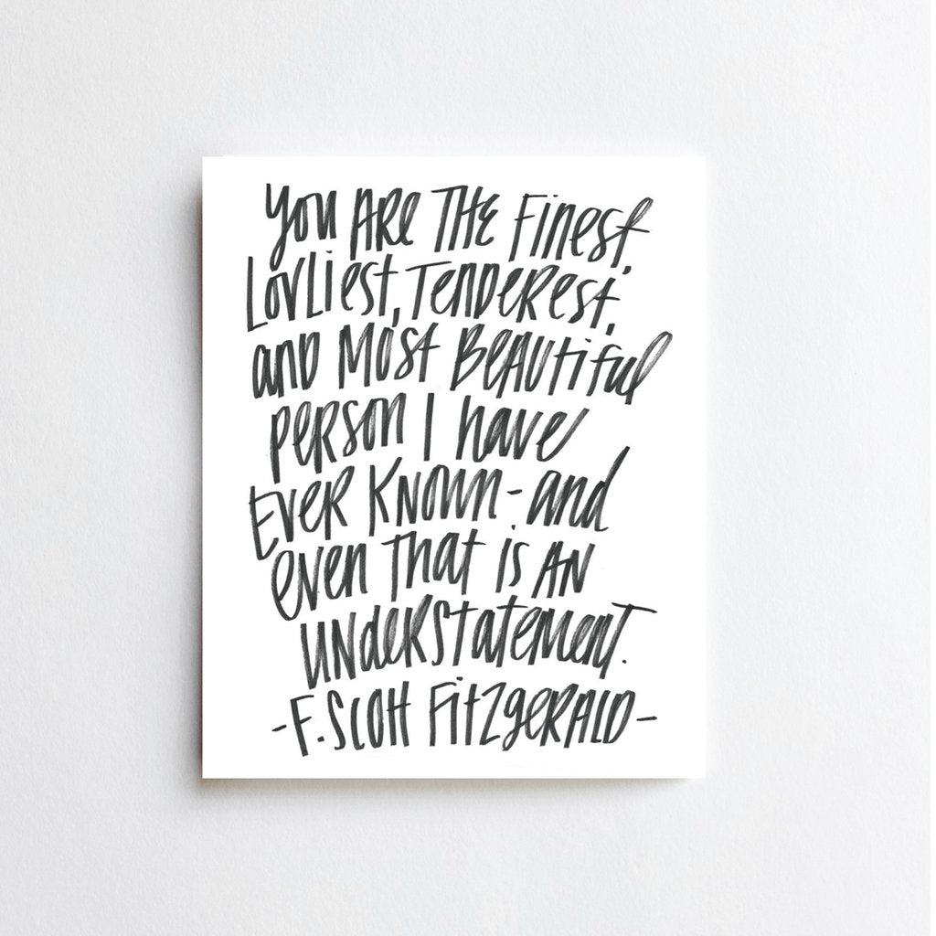 Fitzgerald Quote Art Print