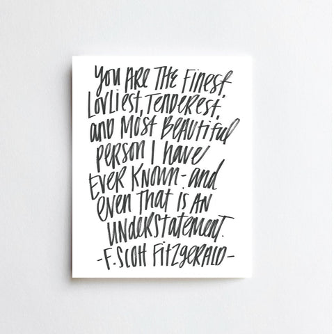 Fitzgerald Quote Art Print