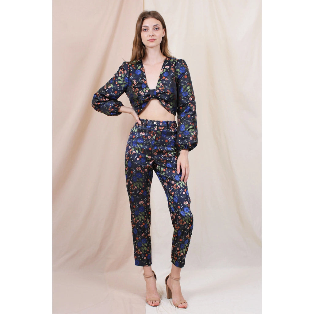 Straight Leg Floral Pant