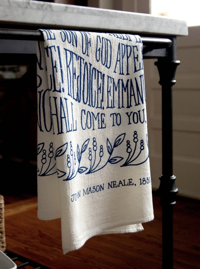 Come Thou Long Expected Jesus Christmas Tea Towel