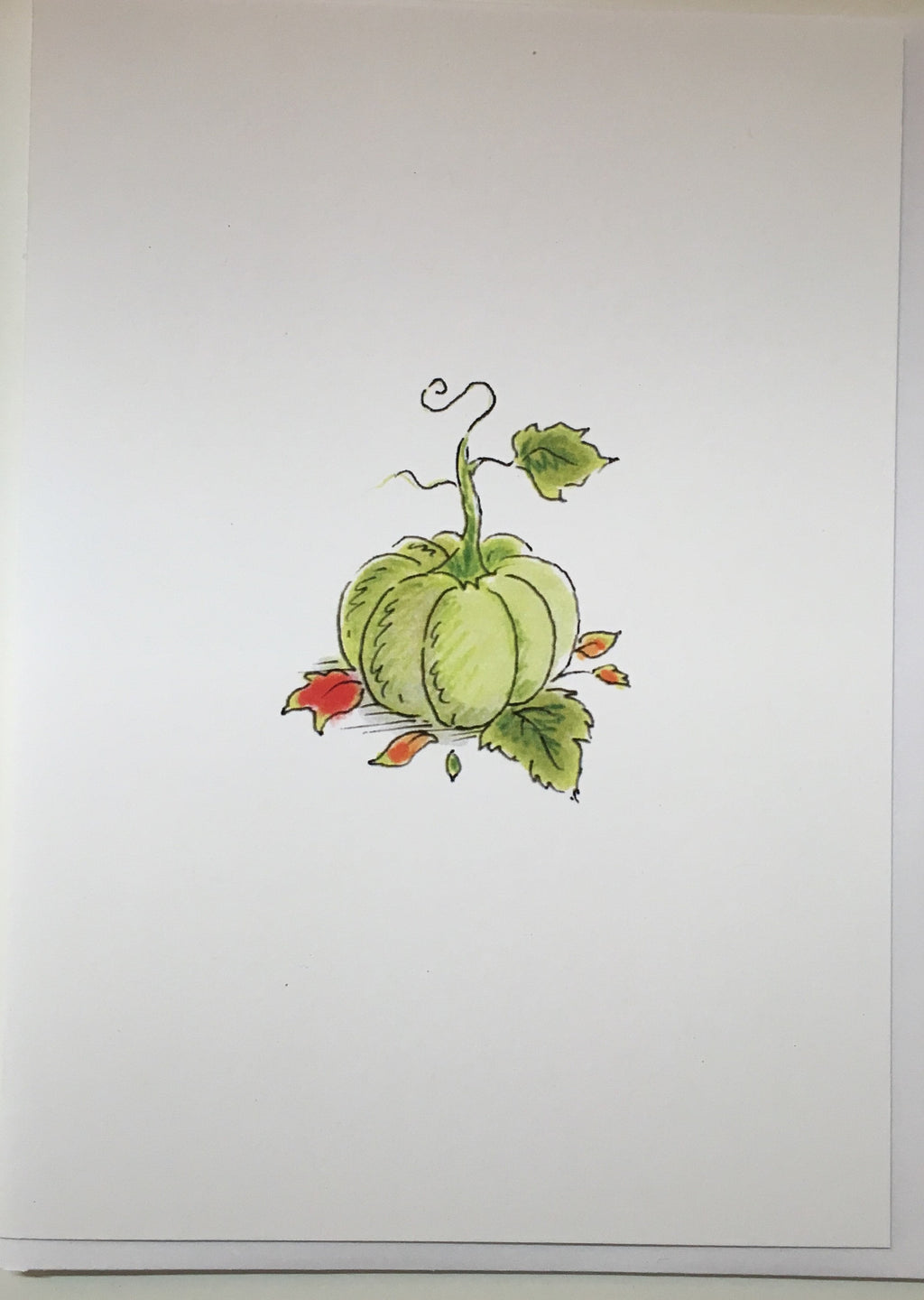 John Walsh Green pumpkin card