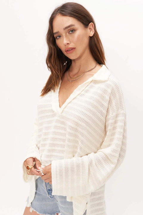 Capistrano Collared Washed Pullover