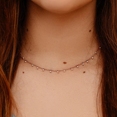 Hanging Pearl Bead Choker