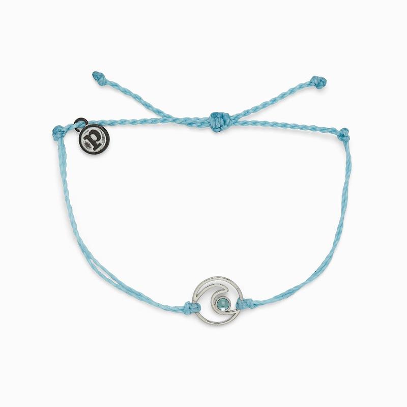 Shimmering Wave Charm  Bracelet