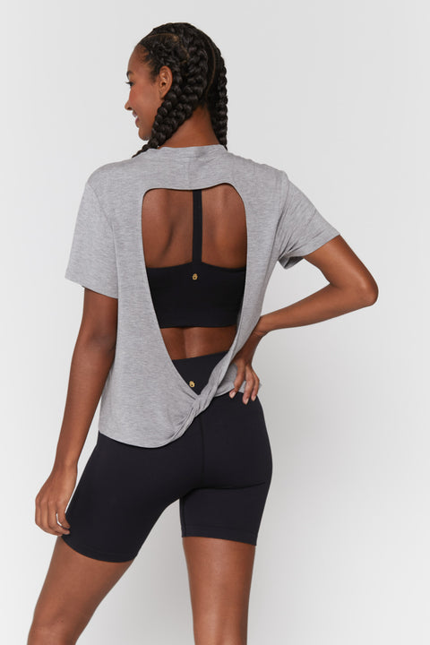 Open Back Short Sleeve Tee